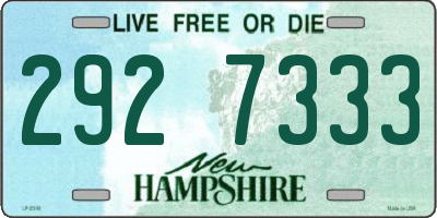 NH license plate 2927333