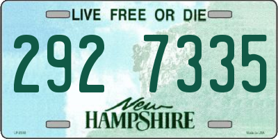 NH license plate 2927335