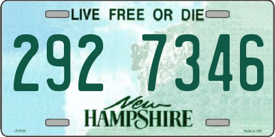 NH license plate 2927346