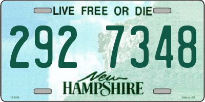 NH license plate 2927348