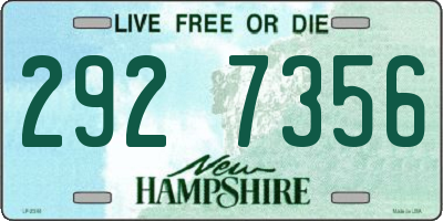 NH license plate 2927356