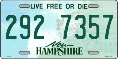 NH license plate 2927357