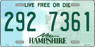 NH license plate 2927361