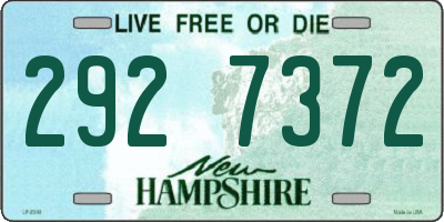 NH license plate 2927372