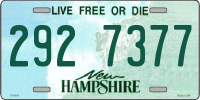 NH license plate 2927377
