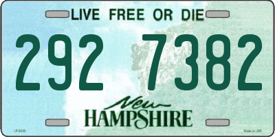 NH license plate 2927382
