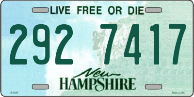 NH license plate 2927417