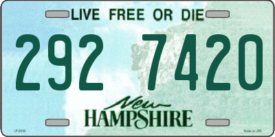 NH license plate 2927420