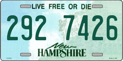NH license plate 2927426