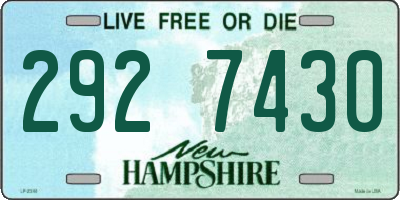 NH license plate 2927430