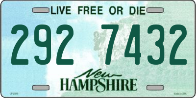 NH license plate 2927432