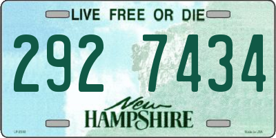 NH license plate 2927434