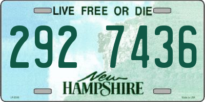 NH license plate 2927436