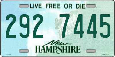 NH license plate 2927445