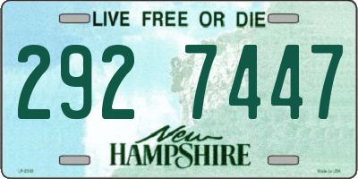 NH license plate 2927447