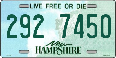 NH license plate 2927450