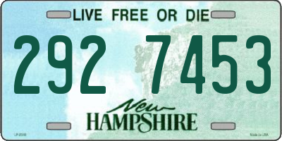 NH license plate 2927453