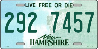 NH license plate 2927457