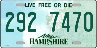 NH license plate 2927470