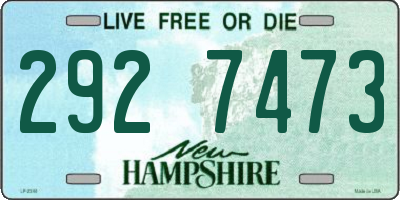 NH license plate 2927473