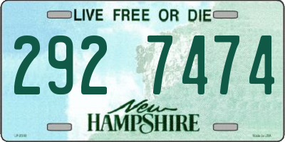 NH license plate 2927474