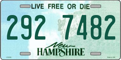 NH license plate 2927482