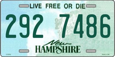 NH license plate 2927486