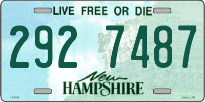 NH license plate 2927487