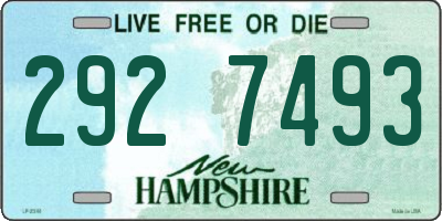 NH license plate 2927493