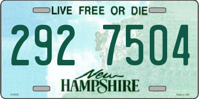 NH license plate 2927504
