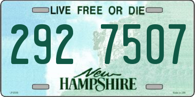 NH license plate 2927507