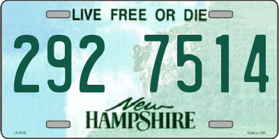 NH license plate 2927514