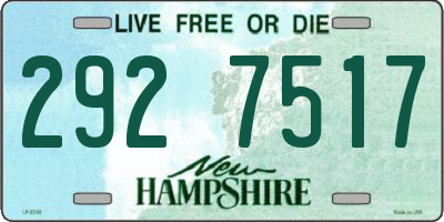NH license plate 2927517