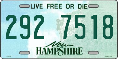 NH license plate 2927518