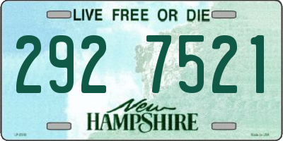 NH license plate 2927521