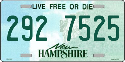 NH license plate 2927525