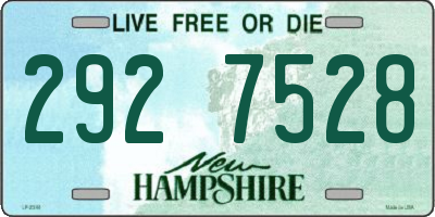 NH license plate 2927528