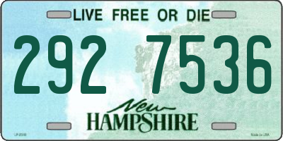 NH license plate 2927536