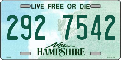NH license plate 2927542