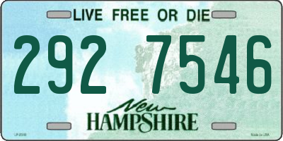 NH license plate 2927546