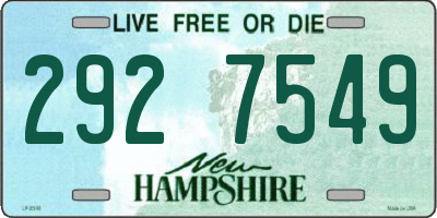 NH license plate 2927549