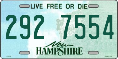 NH license plate 2927554