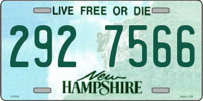 NH license plate 2927566