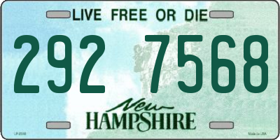 NH license plate 2927568