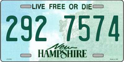 NH license plate 2927574