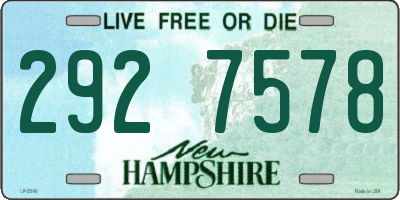 NH license plate 2927578