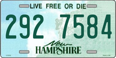 NH license plate 2927584