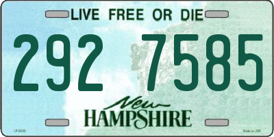 NH license plate 2927585