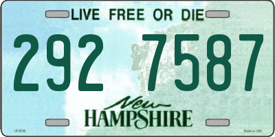 NH license plate 2927587