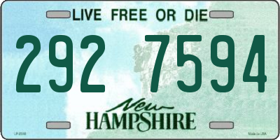 NH license plate 2927594